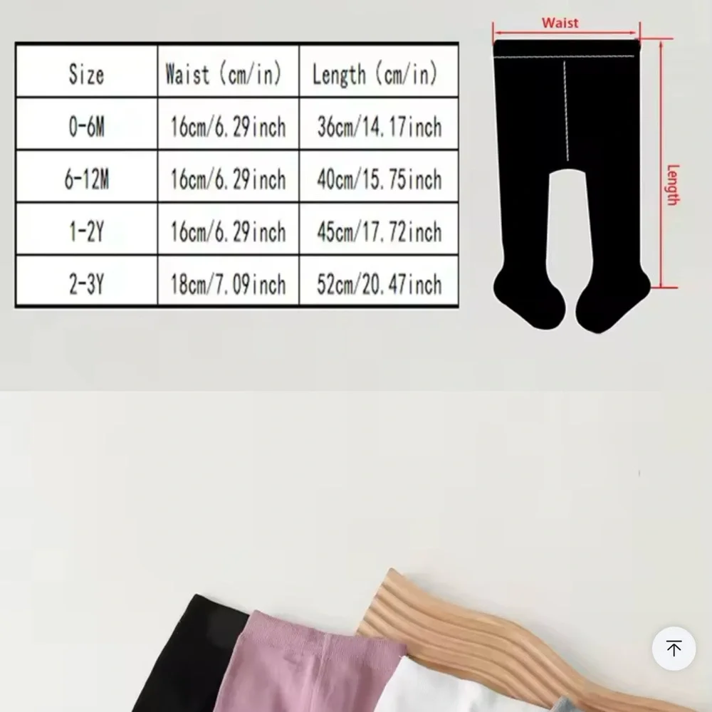 New Set of Four Baby’s  Knit Tights in Black, Gray, and White 0-3 months